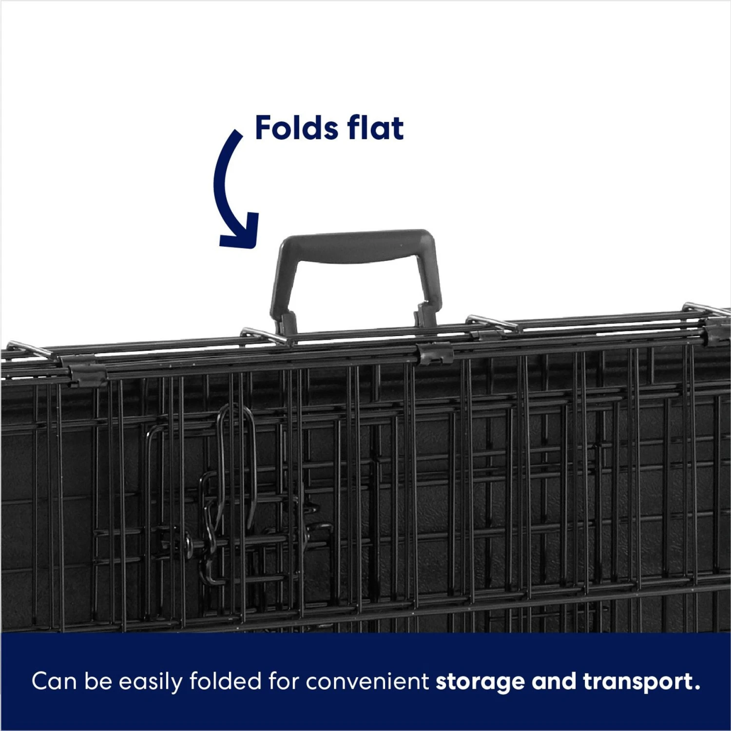 Frisco Heavy Duty Fold & Carry Double Door Collapsible Wire Dog Crate 6 Frisco Heavy Duty Fold & Carry Double Door Collapsible Wire Dog Crate - Image 6