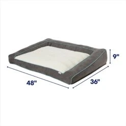 Frisco Plush Orthopedic Bolster Dog Bed W/Removable Cover -Paws Joy Outlet Store 129511 PT1. AC SS1800 V1702509593