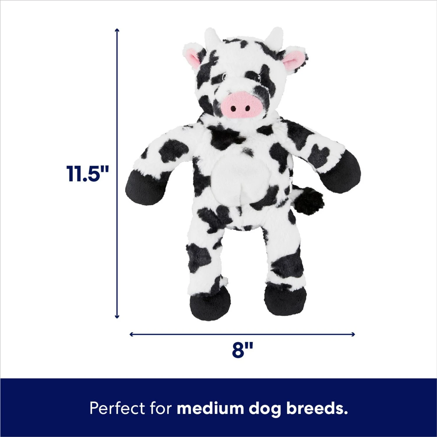 Frisco Cow Plush With Inside Rope Squeaky Dog Toy 2 Frisco Cow Plush With Inside Rope Squeaky Dog Toy - Image 2