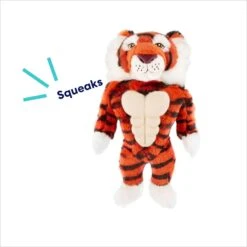 Frisco Tiger Muscle Plush Squeaky Dog Toy -Paws Joy Outlet Store 147080 PT2. AC SS1800 V1695670751