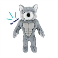 Frisco Wolf Muscle Plush Squeaky Dog Toy -Paws Joy Outlet Store 147082 PT2. AC SS1800 V1691776574