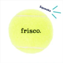 Frisco Fetch Squeaky Tennis Ball Dog Toy -Paws Joy Outlet Store 152803 PT2. AC SS1800 V1691776693