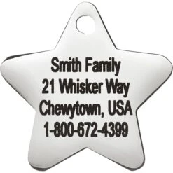 Frisco Stainless Steel Personalized Dog & Cat ID Tag, Star -Paws Joy Outlet Store 153017 PT3. AC SS1800 V1548964858