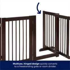 Frisco Deluxe Configurable 4-Panel Wood Dog Gate -Paws Joy Outlet Store 156793 PT3. AC SS1800 V1666119014