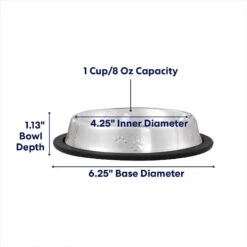Frisco Non-Skid Stainless Steel Bowl -Paws Joy Outlet Store 159860 PT1. AC SS1800 V1692728194