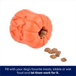 Frisco Halloween Pumpkin Rubber Treat Dispenser Dog Toy, Medium/Large -Paws Joy Outlet Store 164763 PT3. AC SS1800 V1689878520