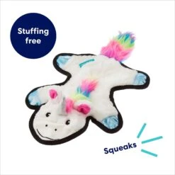 Frisco Unicorn Stuffing-Free Flat Plush Squeaky Dog Toy -Paws Joy Outlet Store 174737 PT2. AC SS1800 V1695670697