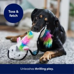 Frisco Unicorn Stuffing-Free Flat Plush Squeaky Dog Toy -Paws Joy Outlet Store 174737 PT4. AC SS1800 V1695671061