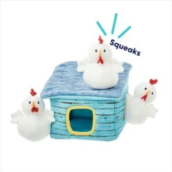 Frisco Chicken Coop Hide & Seek Puzzle Plush Squeaky Dog Toy -Paws Joy Outlet Store 174755 PT3. AC SS1800 V1691783971