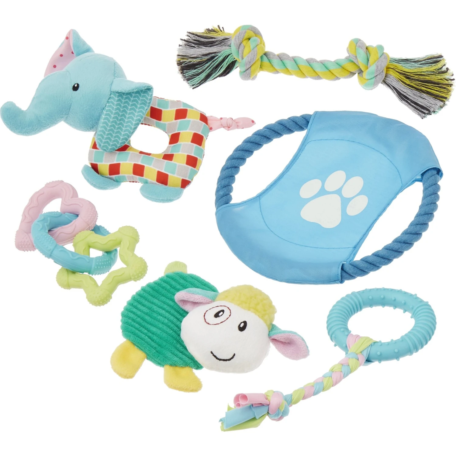 Frisco Little Friends Plush, Flyer & TPR Variety Pack Dog Toy 1 Frisco Little Friends Plush, Flyer & TPR Variety Pack Dog Toy