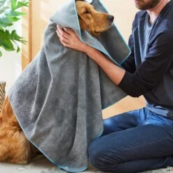 Frisco Microfiber Dog & Cat Bath Towel, Gray, 44-inch -Paws Joy Outlet Store 206905 PT4. AC SS1800 V1680186385
