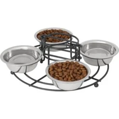 Frisco Multi Pet Feeding 4-Bowls Stainless Steel Dog & Cat Bowls, 0.5 Cup 10 Frisco Multi Pet Feeding 4-Bowls Stainless Steel Dog & Cat Bowls, 0.5 Cup -Paws Joy Outlet Store 213787 PT2. AC SS1800 V1598450208