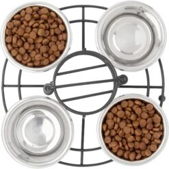 Frisco Multi Pet Feeding 4-Bowls Stainless Steel Dog & Cat Bowls, 0.5 Cup 12 Frisco Multi Pet Feeding 4-Bowls Stainless Steel Dog & Cat Bowls, 0.5 Cup -Paws Joy Outlet Store 213787 PT4. AC SS1800 V1599240375