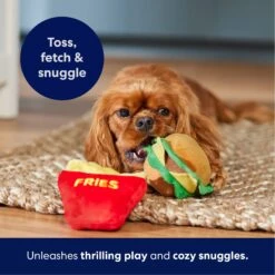 Frisco Burger & Fries Plush Squeaky Dog Toy -Paws Joy Outlet Store 213822 PT3. AC SS1800 V1695241915