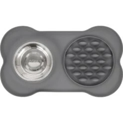 Frisco Silicone Slow Feeder Mat With Stainless Steel Bowl -Paws Joy Outlet Store 215983 PT3. AC SS1800 V1591020073