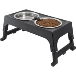 Frisco Stainless Steel Bowls With Adjustable Elevated Holder -Paws Joy Outlet Store 216015 PT2. AC SS1800 V1591020383