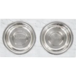 Frisco Marble Print Stainless Steel Double Elevated Dog Bowl -Paws Joy Outlet Store 216017 PT3. AC SS1800 V1591020397