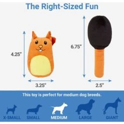 Frisco Retro Smack-a-Squirrel Hide & Seek Puzzle Plush Squeaky Dog Toy -Paws Joy Outlet Store 230313 PT2. AC SS1800 V1599945055