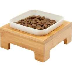 Frisco Square Melamine Dog & Cat Bowl With Bamboo Stand -Paws Joy Outlet Store 232072 PT1. AC SS1800 V1605109311