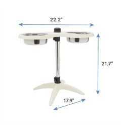 Frisco Adjustable Stainless Steel Double Elevated Dog Bowls 12 Frisco Adjustable Stainless Steel Double Elevated Dog Bowls -Paws Joy Outlet Store 232097 PT6. AC SS1800 V1605747106