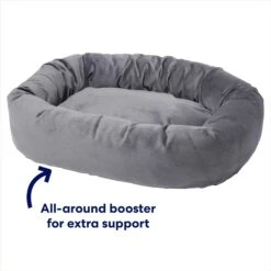 Frisco Velvet Round Bolster Dog Bed W/Removable Cover -Paws Joy Outlet Store 232178 PT2. AC SS1800 V1671203057