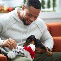 Frisco Holiday My First Christmas Bone Plush Squeaky Dog Toy -Paws Joy Outlet Store 233166 PT2. AC SS1800 V1601304755