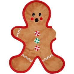 Frisco Holiday Gingerbread Man Flat Plush Squeaky Dog Toy -Paws Joy Outlet Store 233241 PT3. AC SS1800 V1600872370