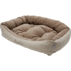 Frisco Rectangular Personalized Bolster Dog Bed W/Removable Cover, Beige, Large 10 Frisco Rectangular Personalized Bolster Dog Bed W/Removable Cover, Beige, Large -Paws Joy Outlet Store 234948 PT2. AC SS1800 V1600206988