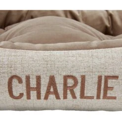 Frisco Rectangular Personalized Bolster Dog Bed W/Removable Cover, Beige, Large 11 Frisco Rectangular Personalized Bolster Dog Bed W/Removable Cover, Beige, Large -Paws Joy Outlet Store 234948 PT3. AC SS1800 V1600208174