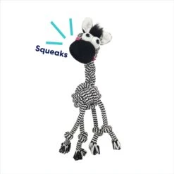 Frisco Zebra Rope Squeaky Dog Toy -Paws Joy Outlet Store 242163 PT2. AC SS1800 V1691785246