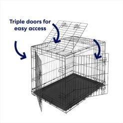 Frisco Heavy Duty All-in-1 Multi-Stage 3 Door Collapsible Wire Dog Crate -Paws Joy Outlet Store 247915 PT5. AC SS1800 V1611872190
