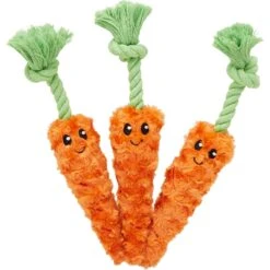 Frisco Easter Carrot Plush With Rope Dog Toy