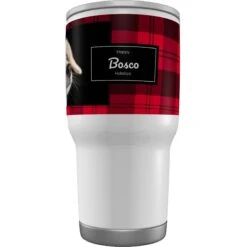 Frisco Double Walled Red Plaid Personalized Tumbler, 30-oz Cup -Paws Joy Outlet Store 249346 PT4. AC SS1800 V1602038767