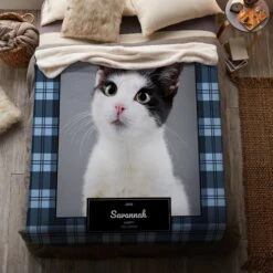 Frisco Plaid Sherpa Fleece Personalized Blanket -Paws Joy Outlet Store 249395 PT4. AC SS1800 V1610774279