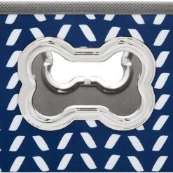 Frisco Rectangle Collapsible Pet Toy Storage Bin, Navy Herringbone -Paws Joy Outlet Store 250574 PT4. AC SS1800 V1613772691