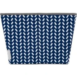 Frisco Rectangle Collapsible Pet Toy Storage Bin, Navy Herringbone -Paws Joy Outlet Store 250574 PT5. AC SS1800 V1615572205