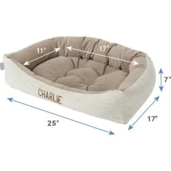 Frisco Rectangular Personalized Bolster Dog Bed W/Removable Cover, Beige, Medium 5 Frisco Rectangular Personalized Bolster Dog Bed W/Removable Cover, Beige, Medium -Paws Joy Outlet Store 252613 PT2. AC SS1800 V1605142360