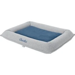 Frisco Orthopedic Personalized Bolster Dog Bed W/Removable Cover, Harbour Blue, Large -Paws Joy Outlet Store 252617 PT3. AC SS1800 V1604500002