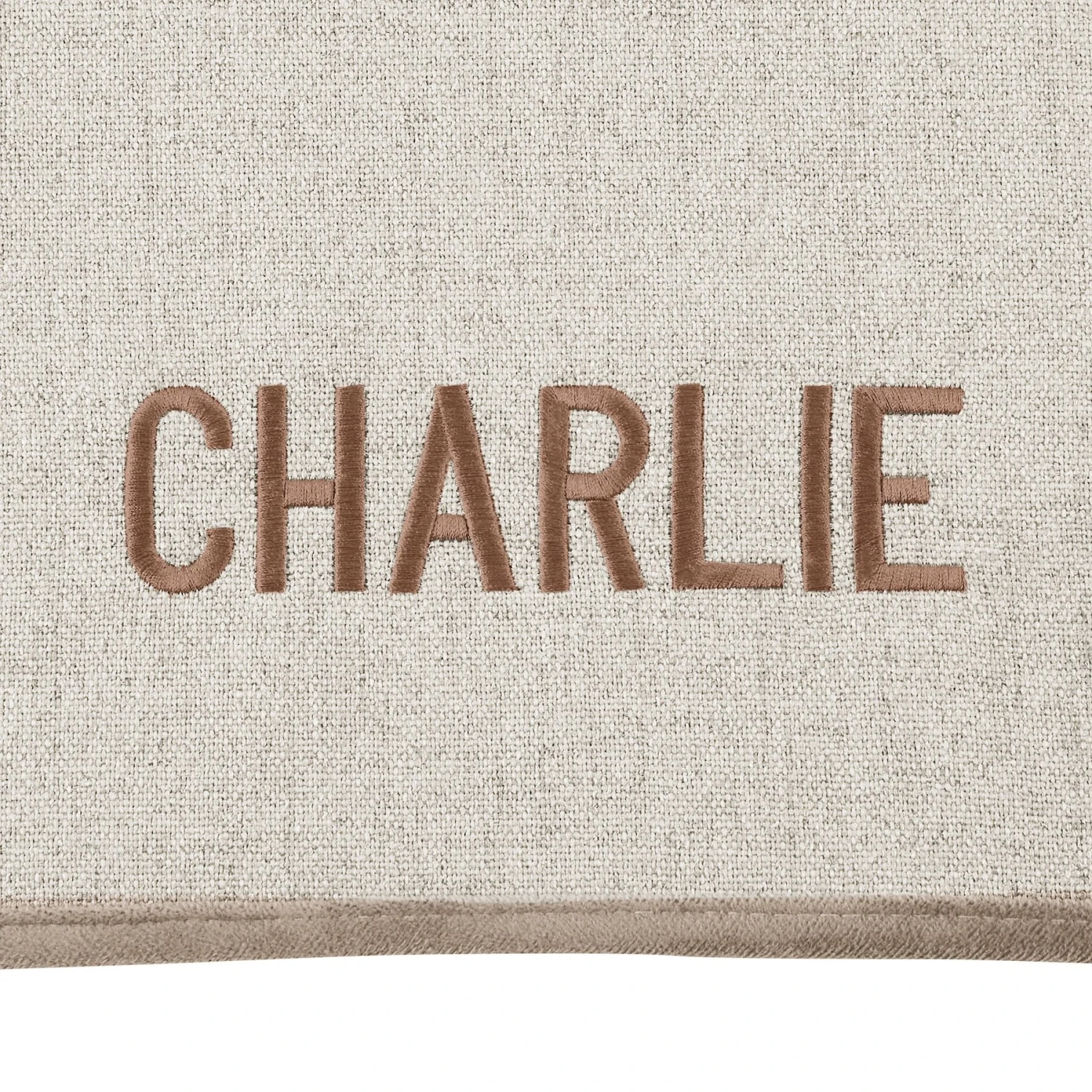 Frisco Faux Linen Personalized Dog & Cat Blanket, Beige, Large 5 Frisco Faux Linen Personalized Dog & Cat Blanket, Beige, Large - Image 5