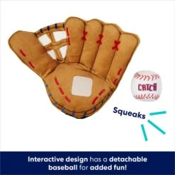 Frisco Baseball Mitt & Ball Interactive Plush Squeaky Dog Toy 8 Frisco Baseball Mitt & Ball Interactive Plush Squeaky Dog Toy -Paws Joy Outlet Store 252756 PT2. AC SS1800 V1686580089