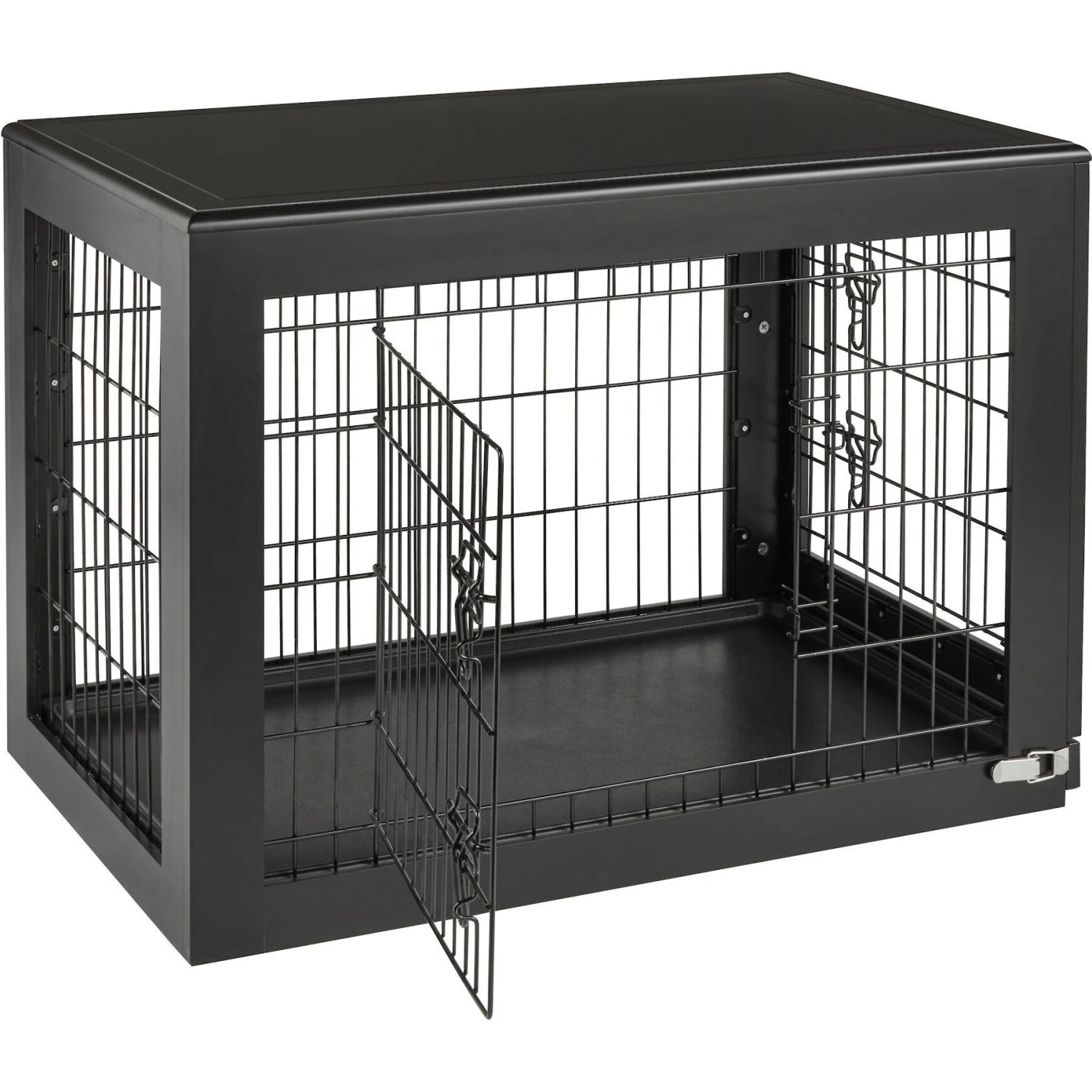 Frisco Double Door Furniture Style Dog Crate, Black 5 Frisco Double Door Furniture Style Dog Crate, Black - Image 5