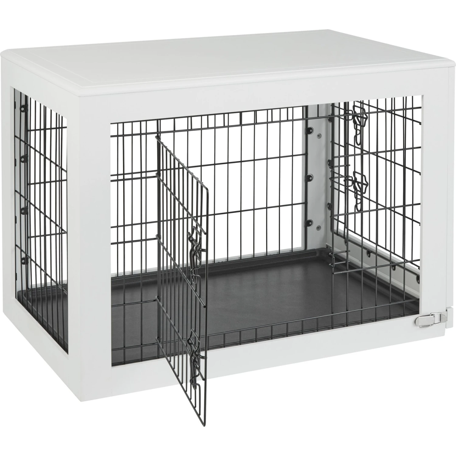 Frisco Double Door Furniture Style Dog Crate, White 5 Frisco Double Door Furniture Style Dog Crate, White - Image 5