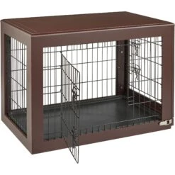 Frisco Double Door Furniture Style Dog Crate, Brown -Paws Joy Outlet Store 253033 PT5. AC SS1800 V1617037698