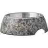 Frisco Black Marble Design Stainless Steel Dog & Cat Bowl