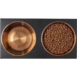Frisco Copper Stainless Steel Elevated Foldable Double Dog & Cat Bowls -Paws Joy Outlet Store 253060 PT5. AC SS1800 V1616595415