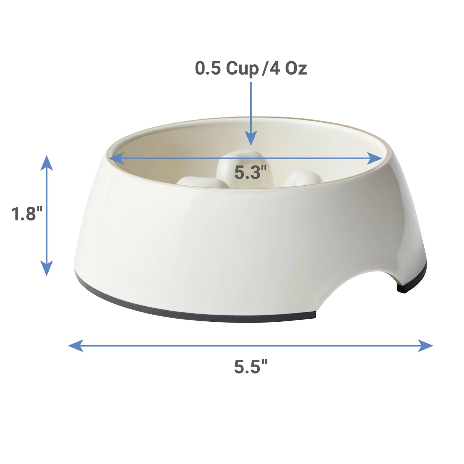 Frisco Melamine Slow Feed Dog & Cat Bowl With Gold Trim 2 Frisco Melamine Slow Feed Dog & Cat Bowl With Gold Trim - Image 2