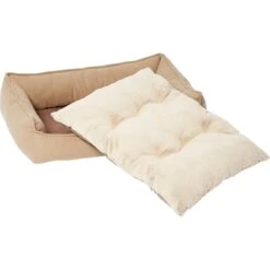 Frisco Faux Felt Flange Edge Bolster Cat & Dog Bed -Paws Joy Outlet Store 255166 PT2. AC SS1800 V1616011910