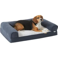 Frisco Faux Felt Orthopedic Sofa Bolster Dog Bed W/Removable Cover -Paws Joy Outlet Store 255183 PT2. AC SS1800 V1657656395