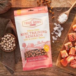 Frisco Fetch Squeaking Colorful Tennis Ball Dog Toy & True Acre Foods Salmon Recipe Mini-Training Rewards Grain-Free Soft & Chewy Dog Treats -Paws Joy Outlet Store 255469 PT5. AC SS1800 V1603199477