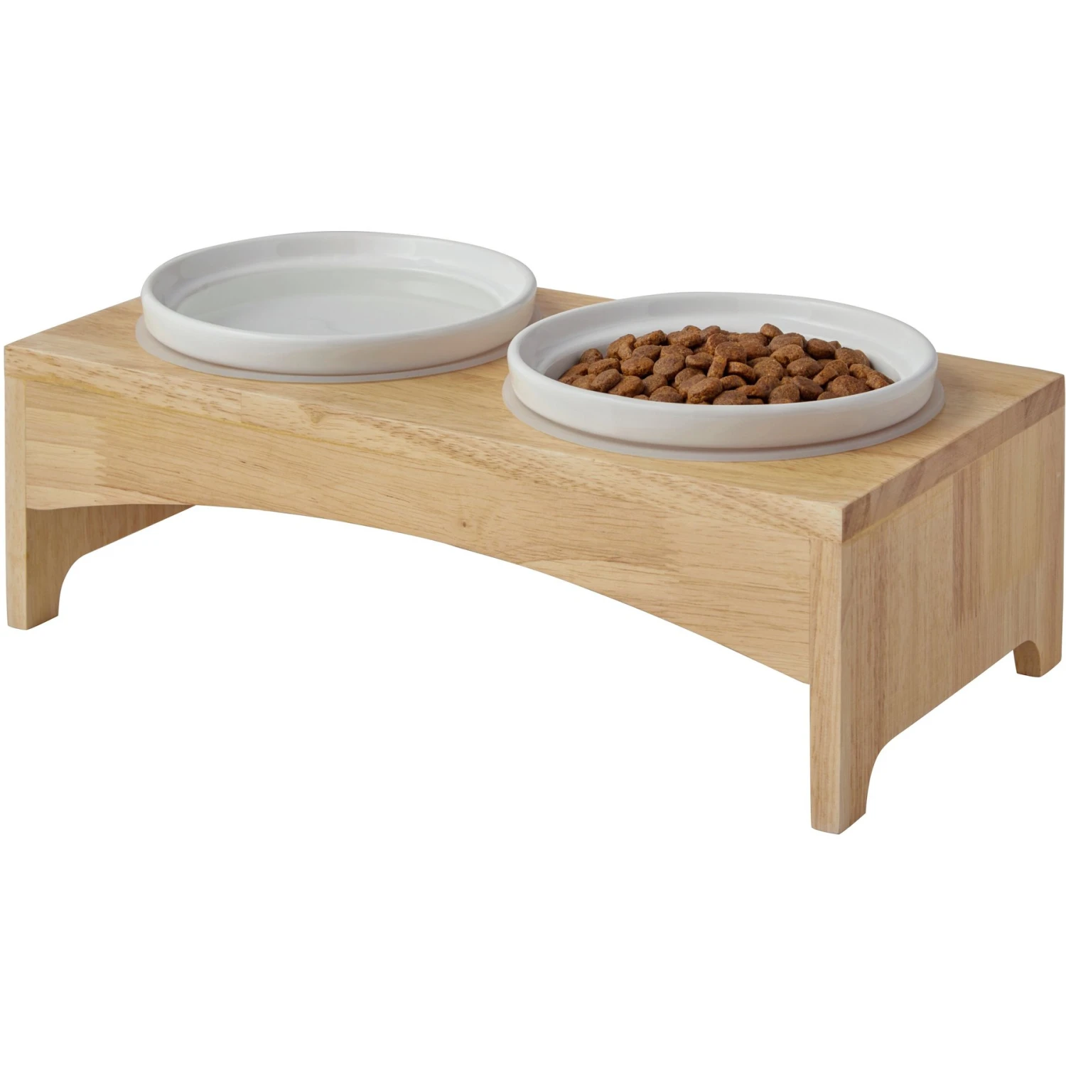 Frisco Ceramic Dog & Cat Double Diner With Elevated Wood Stand 4 Frisco Ceramic Dog & Cat Double Diner With Elevated Wood Stand - Image 4